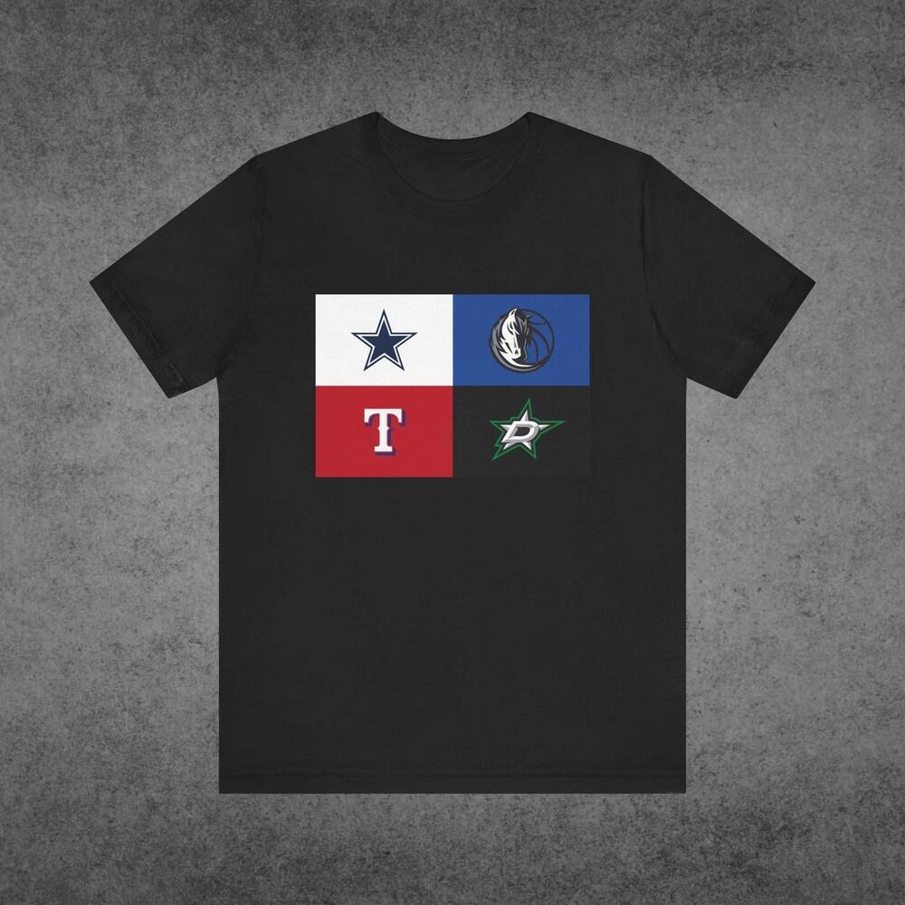 Dallas Sports Teams T-Shirt - Cowboys Mavericks Stars Rangers